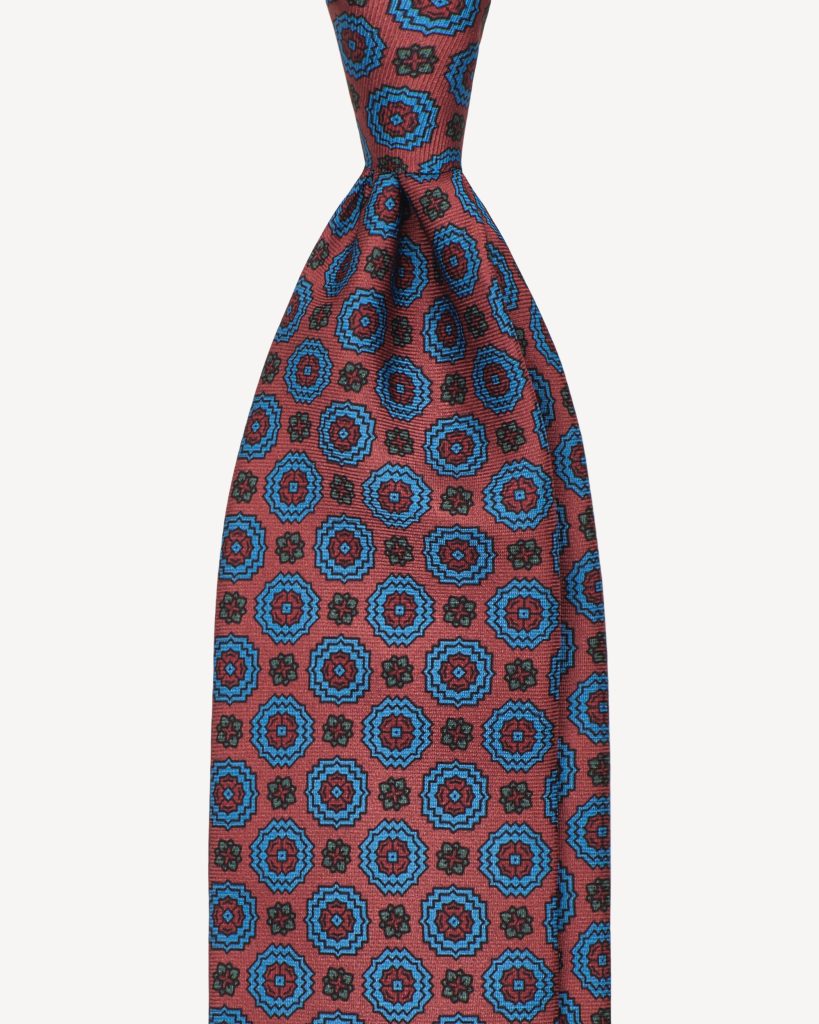 Artisan Floral Selftipped Italian Silk Tie - Rose