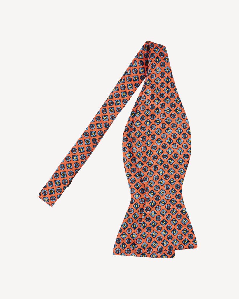 Artisan Floral Silk Bow Tie - Rose