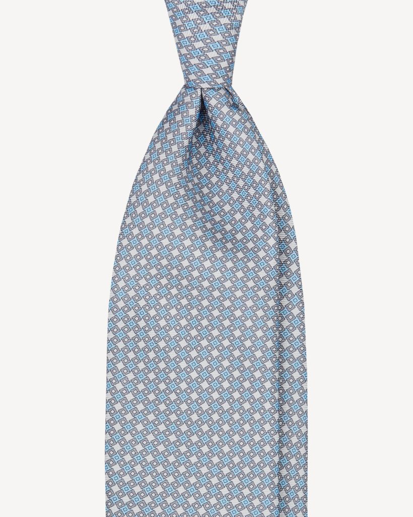 Artisan Square SELFTIPPED SILK TIE – Grey