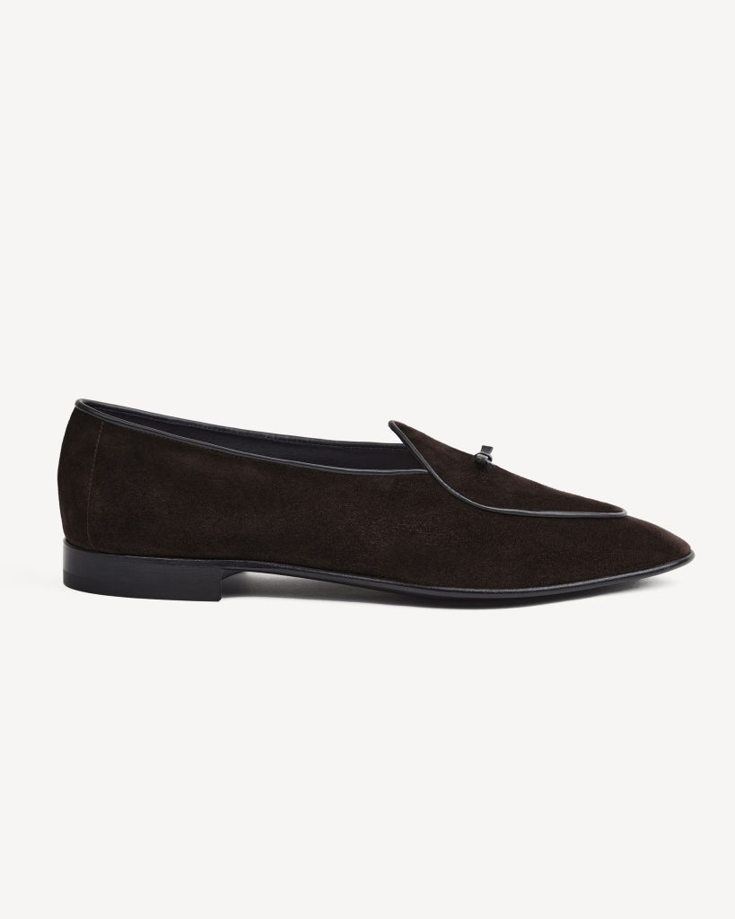 Unlined Belgian Suede Loafer - Brown Suede