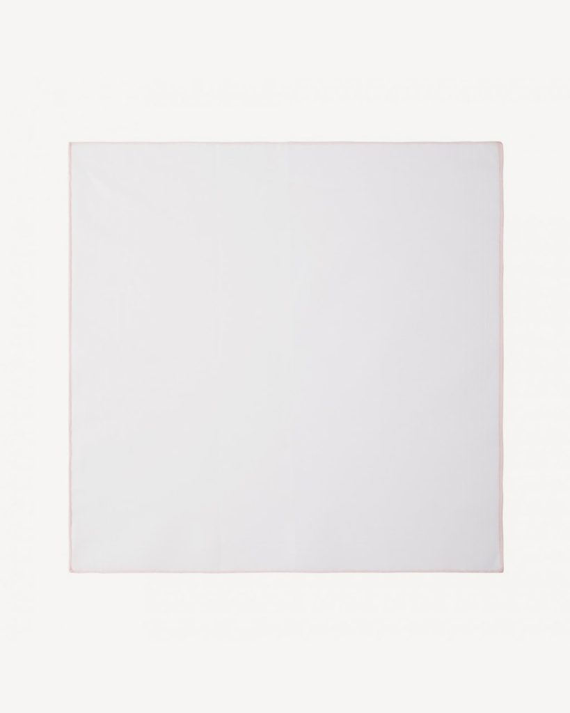 Carlo Riva Shoestring Cotton/Linen Pocket Square - Rosa