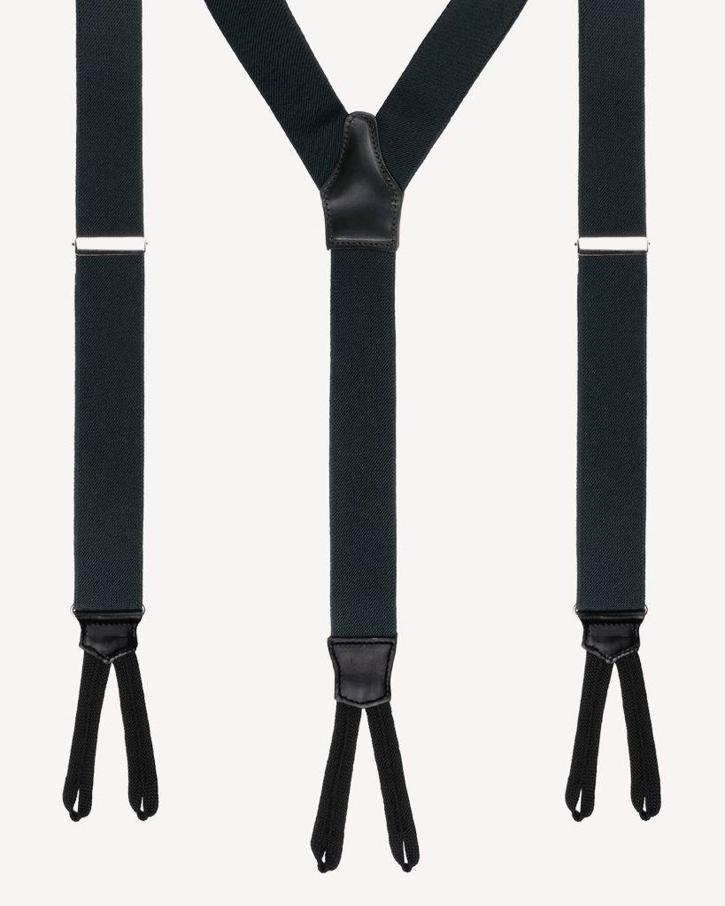 Classic Width Braces l Braid Ends - Solid Forest
