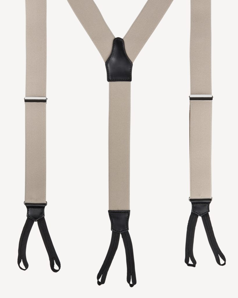 Classic Width Braces l Braid Ends - Solid Sand