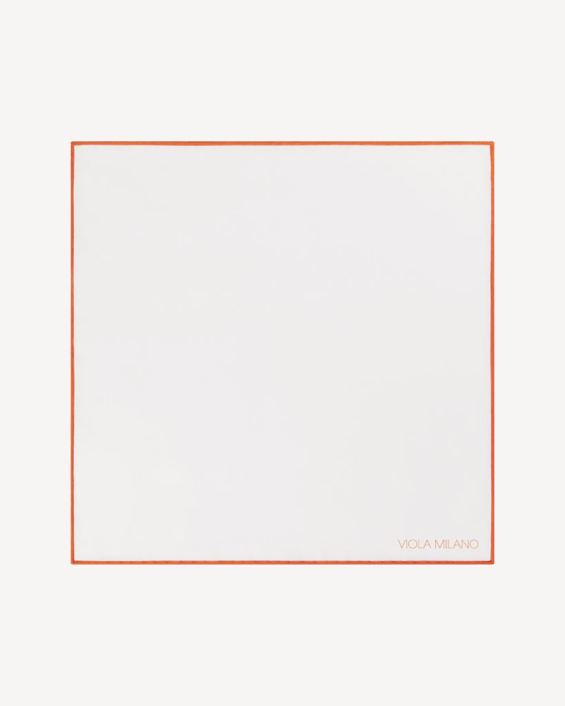 Classic Shoestring 100% Cotton Pocket Square - Orange
