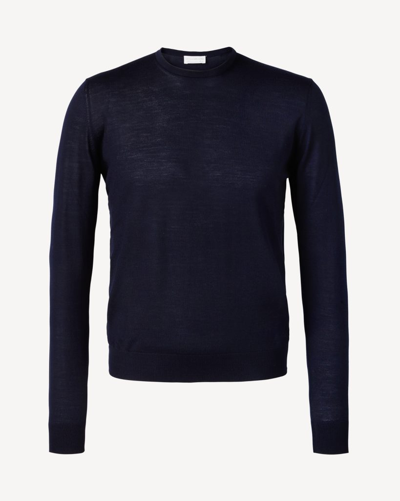 Crew-Neck Merino Jumper - Navy