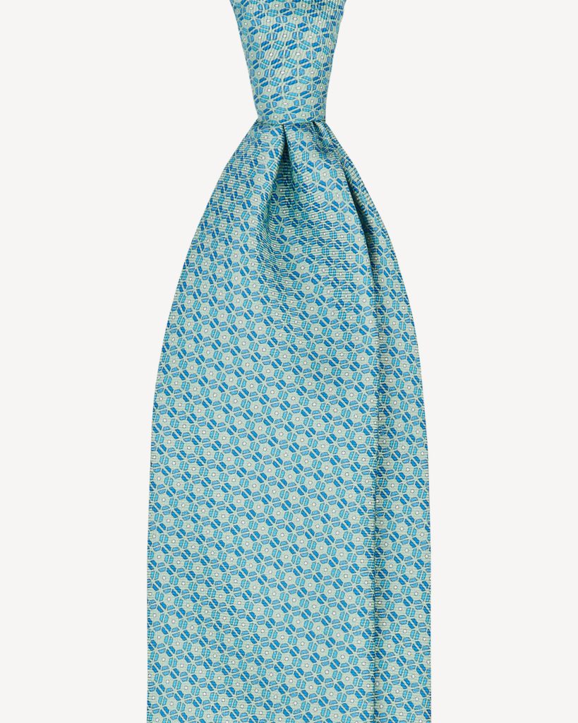 Dynamic Floral SELFTIPPED SILK TIE – Menthol