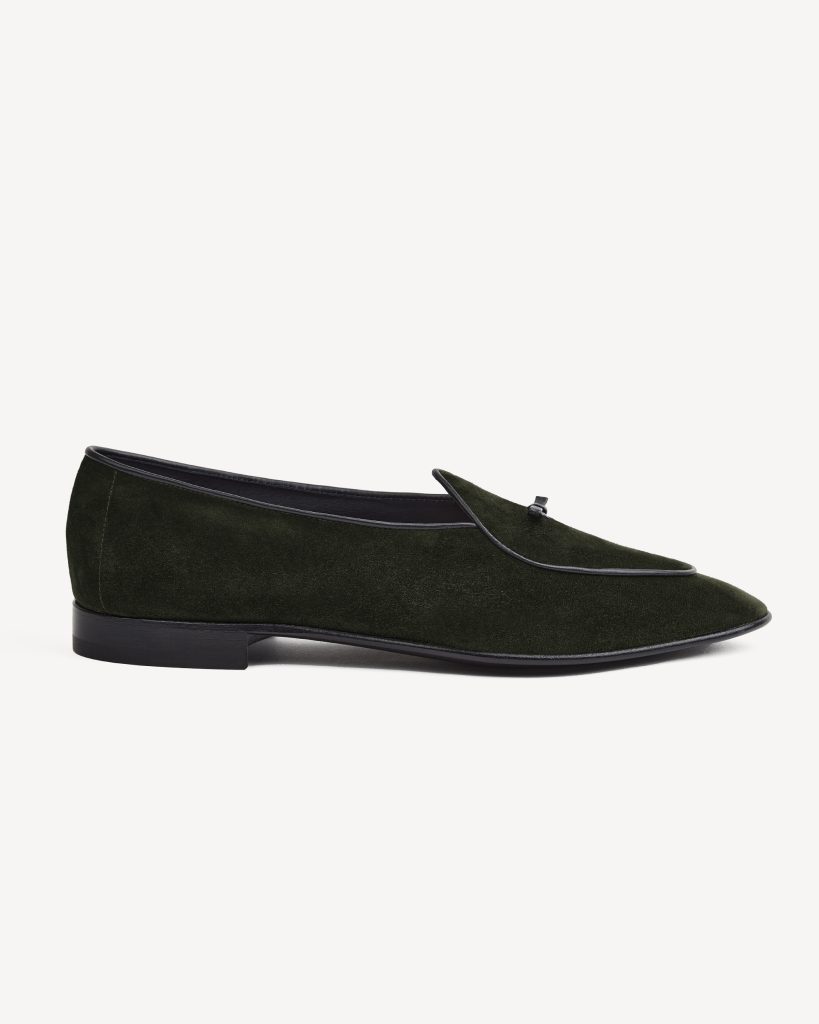 Unlined Belgian Suede Loafer - Verde