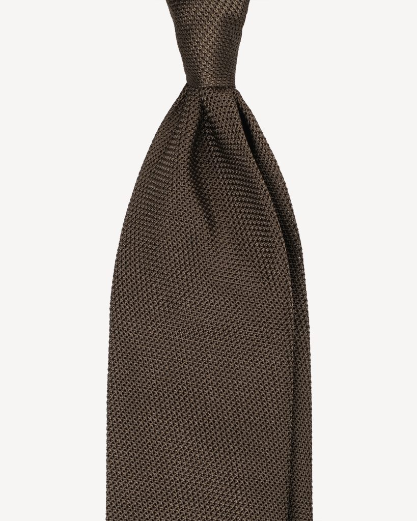 Grenadine Garza Fina Unlined Tie - Army Green