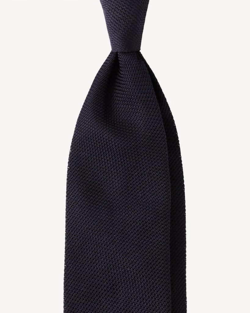 Grenadine Garza Fina Unlined Tie - Navy