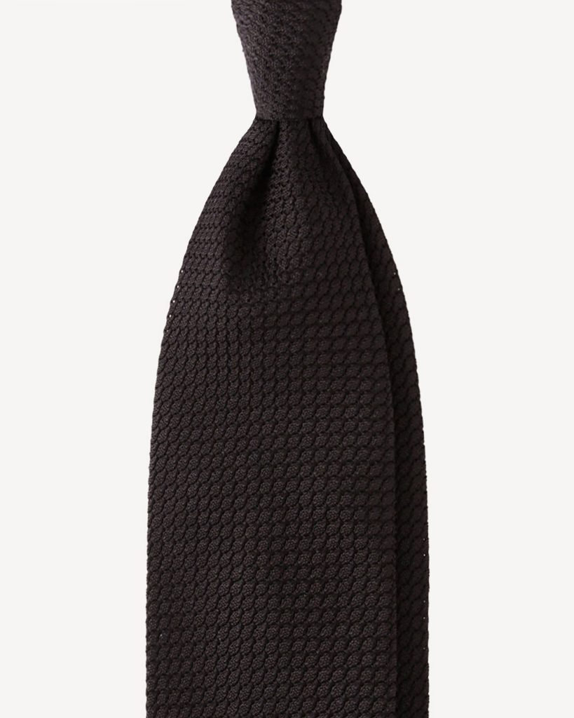 Grenadine Garza Grossa Unlined Tie - Black
