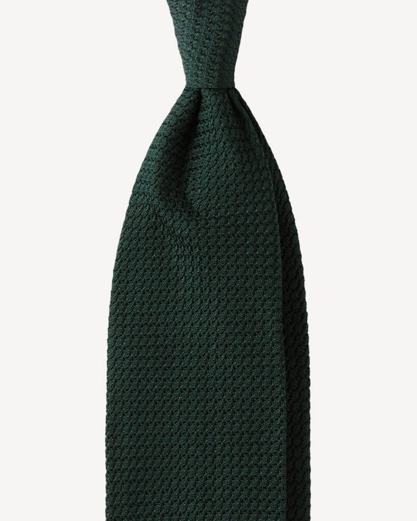 Grenadine Garza Grossa Unlined Tie - Forest