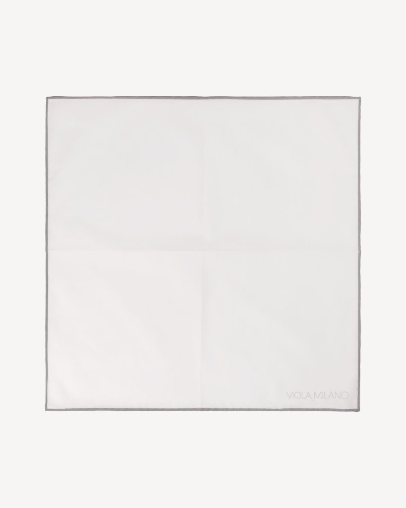 Classic Shoestring 100% Cotton Pocket Square - Charcoal