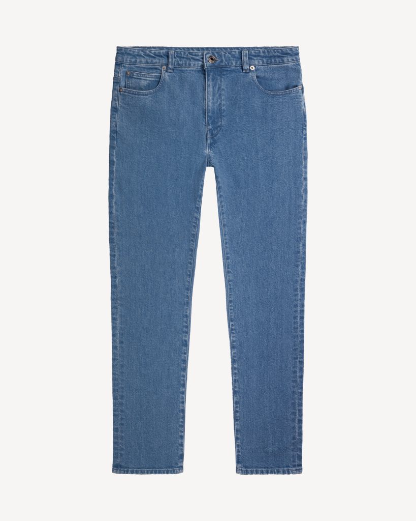 Italian Denim Slim Leg 5-pocket Jeans - Light Blue