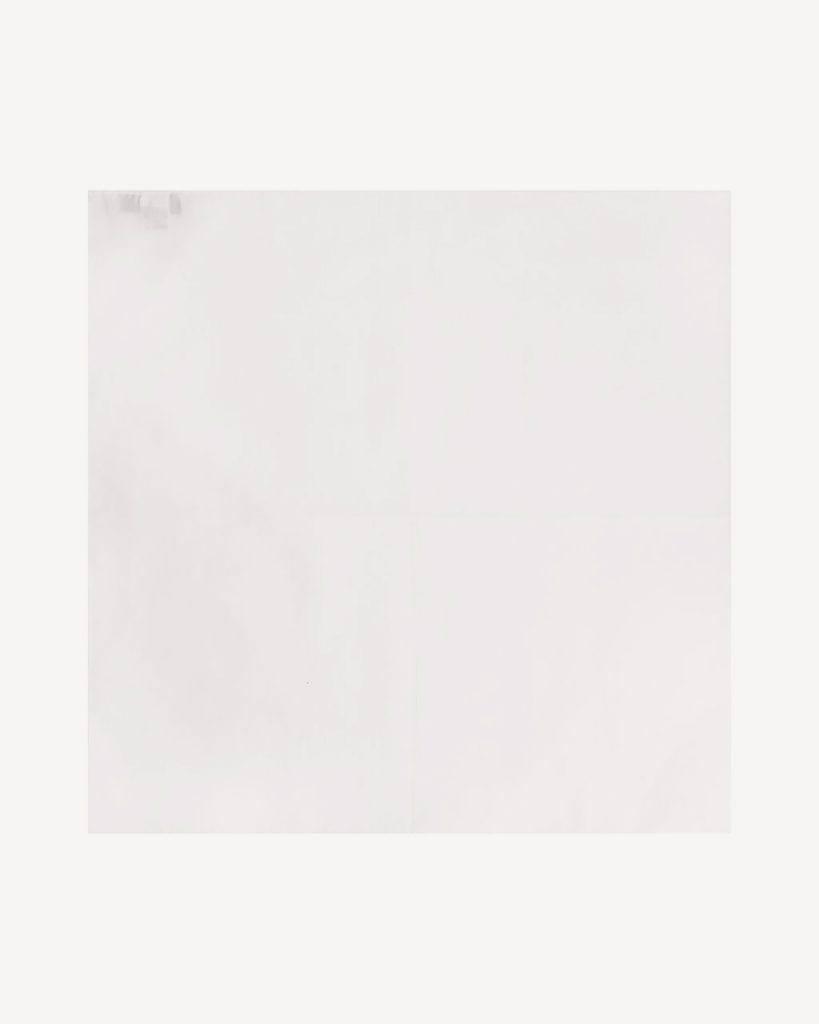 Luxury 100% Cotton Handrolled Pocket Square - White