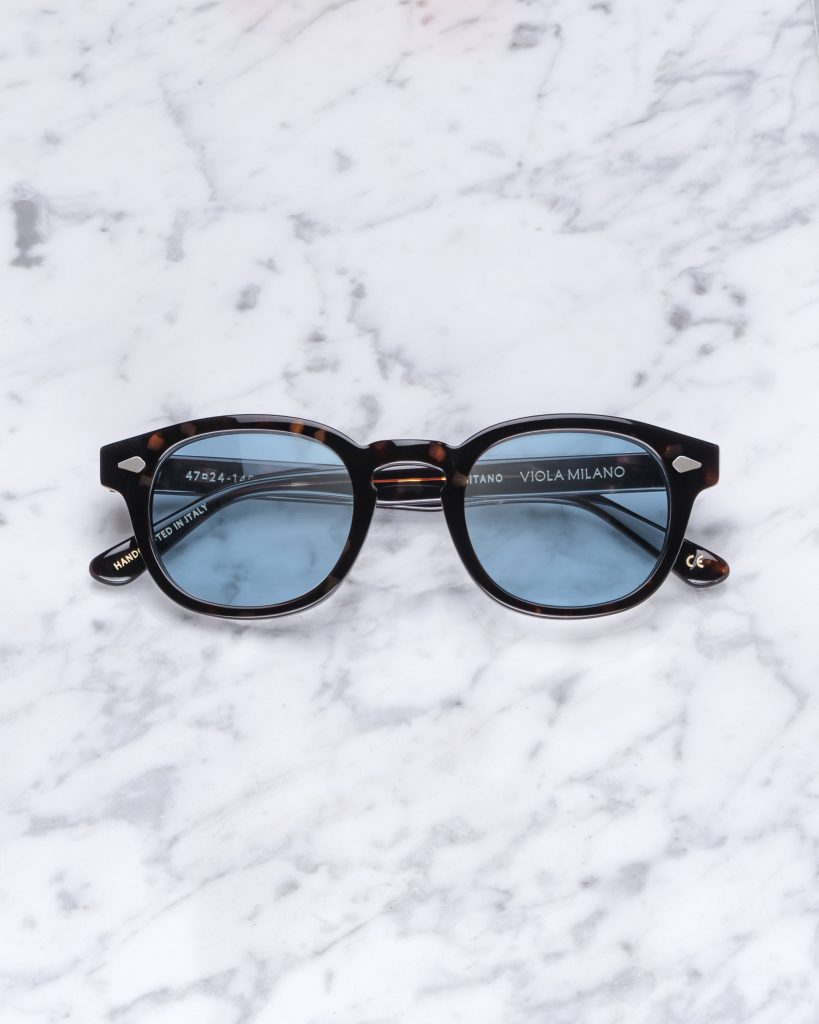 The Positano Sunglasses - Marrone with Blue Lens