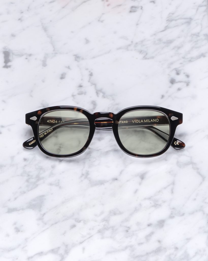The Positano Sunglasses - Marrone with Light Green Lens