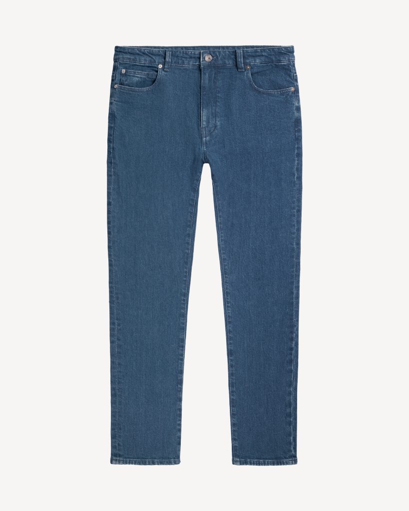 Italian Denim Slim Leg 5-pocket Jeans - Mid Blue