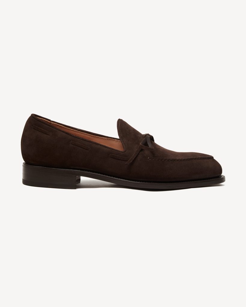 Milanese Handwelted String Loafer - Brown Suede