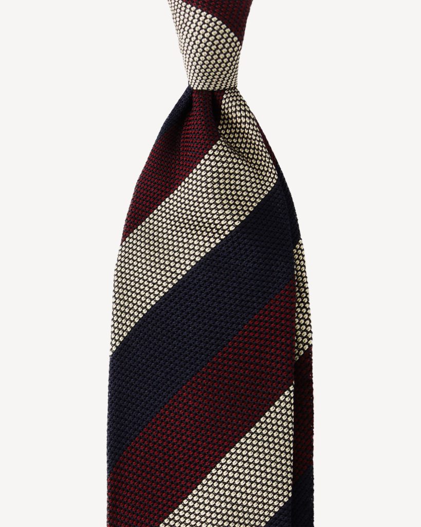 Multi Stripe 3-fold Grenadine Tie - Navy Mix