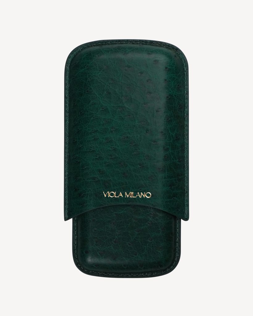 Ostrich Cigar Case - Forest