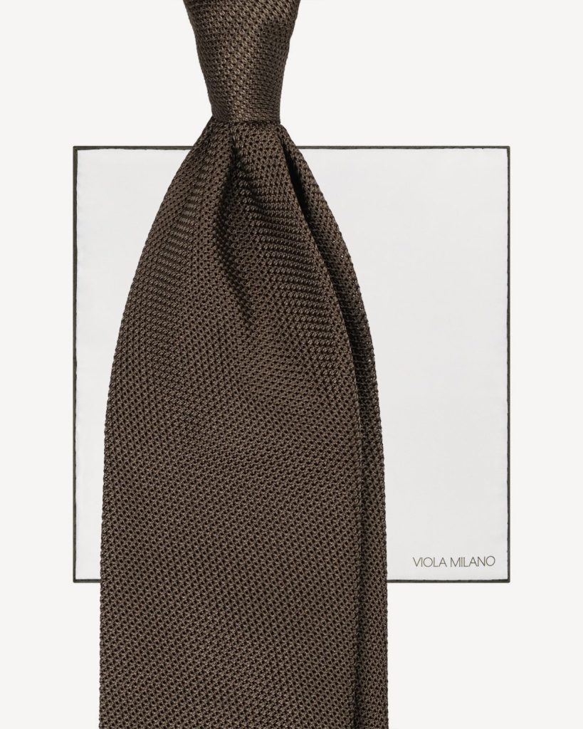 Grenadine Gift Package - Tie + Pocket Square - Army Green