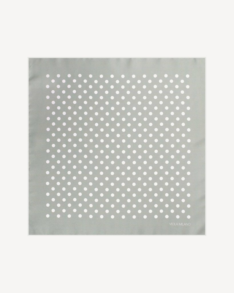 Polka Dot Silk Pocket Square - Menthol