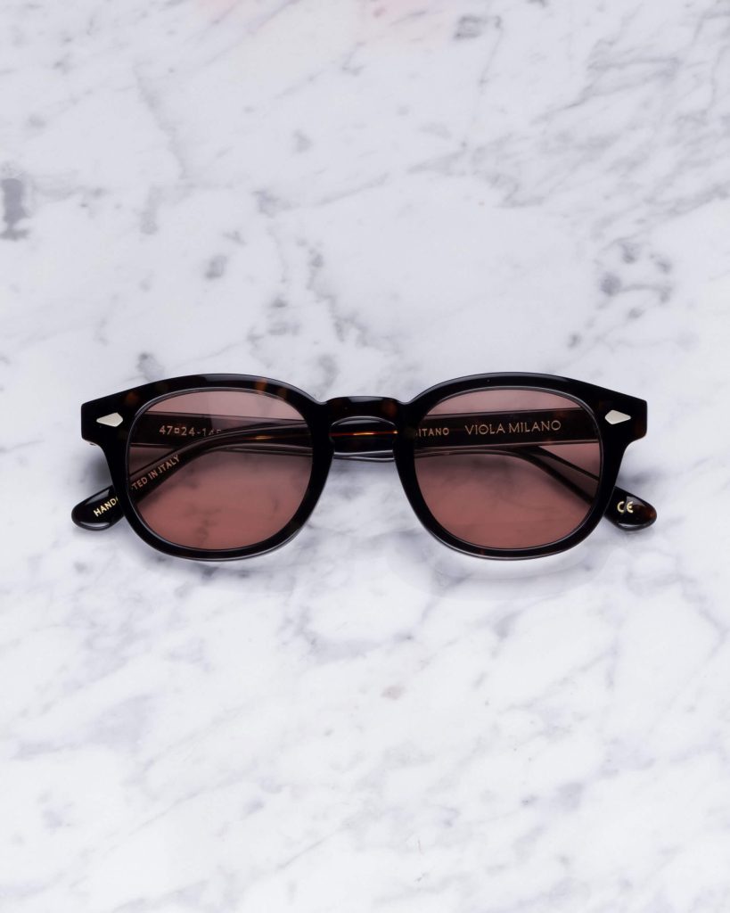 The Positano Sunglasses - Marrone with Blood Sky Lens