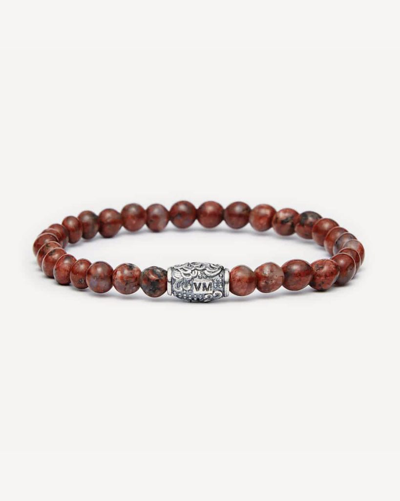 NATURAL 6 MM GEMSTONE BRACELET – RUST