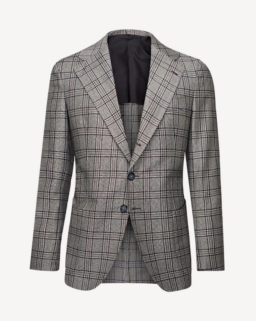 Sartorial Half-lined 100% Cashmere Blazer - Glencheck