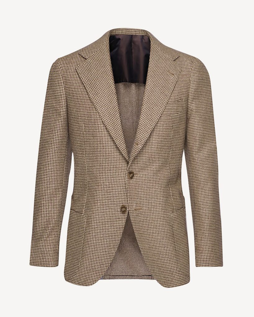 Sartorial Half-lined 100% Cashmere Blazer - Piede De Poule