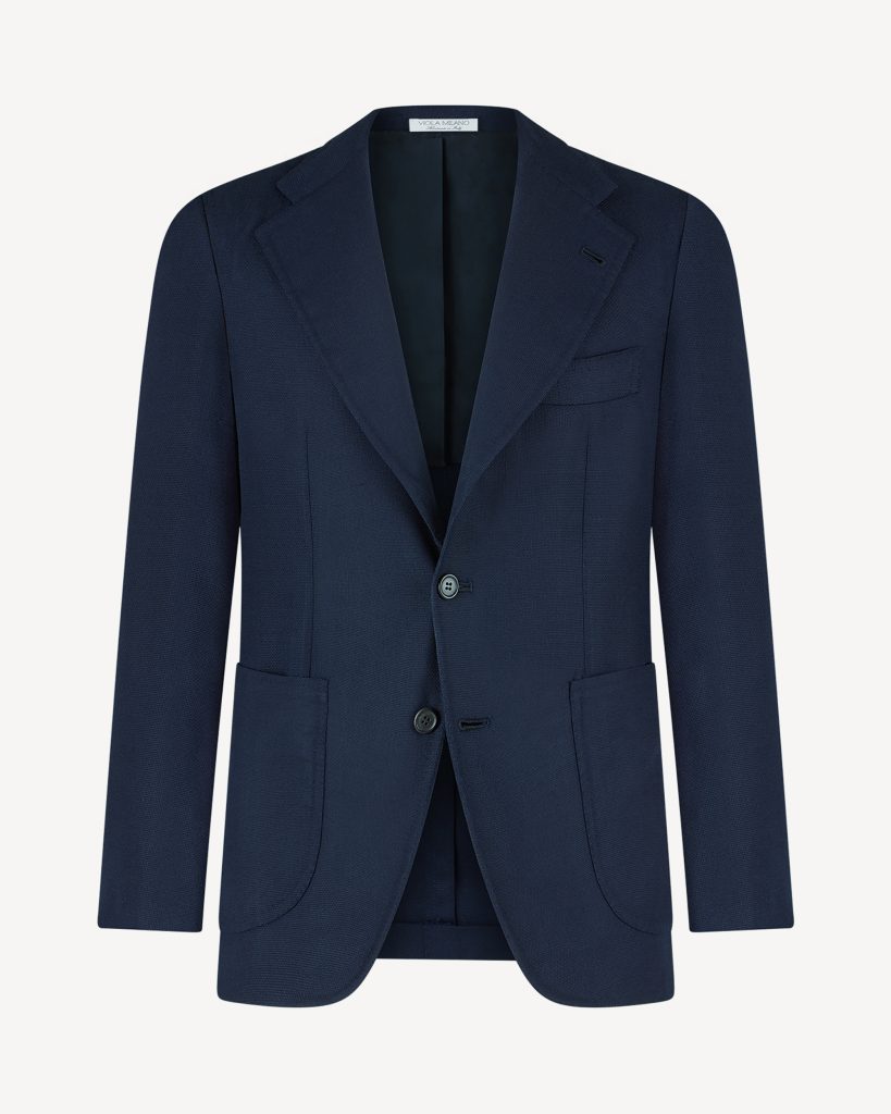 Sartorial Half-lined Hopsack Blazer - Navy