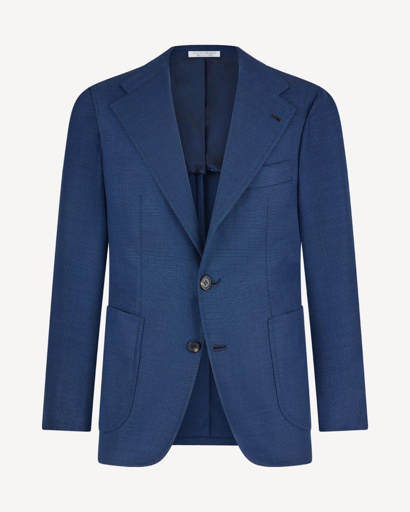 Sartorial Half-lined Hopsack Blazer - Royal Blue