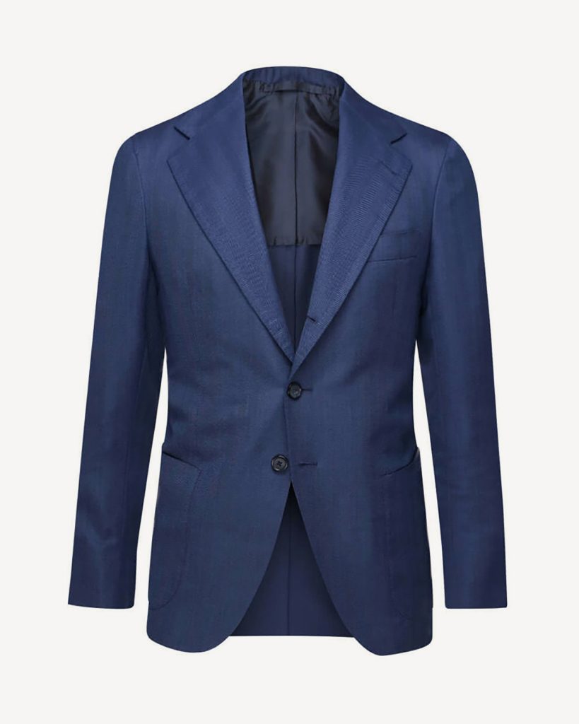 Sartorial Half-lined Wool/Silk Blazer - Blue