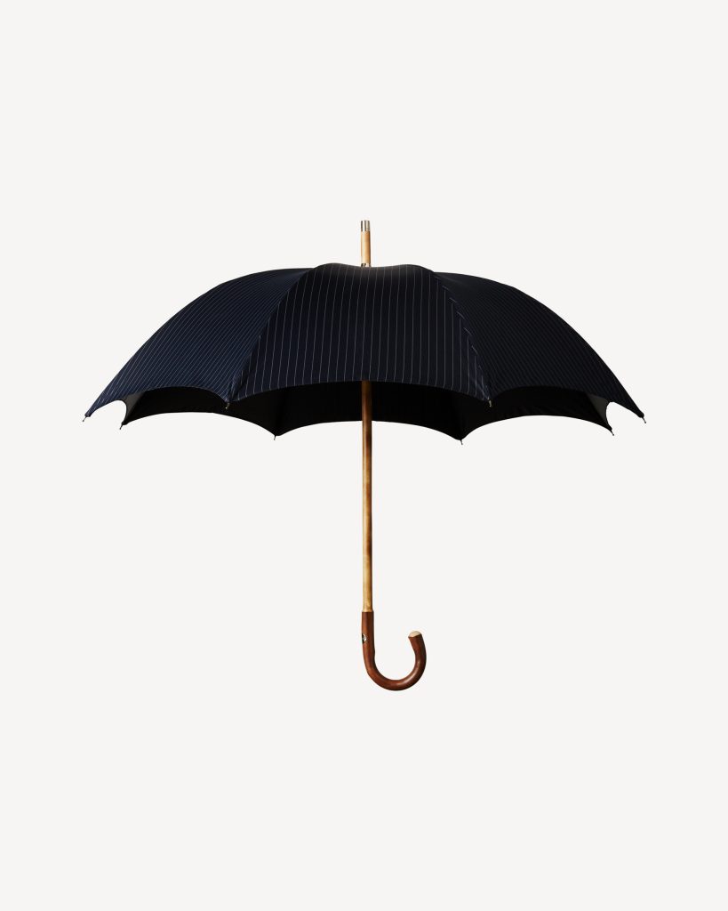 Shalk Stripe Chestnut Umbrella - Navy/Ivory