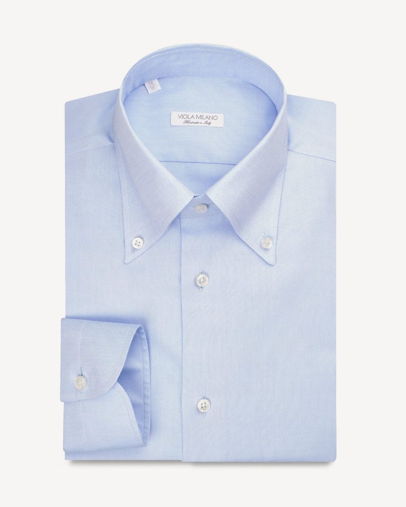 Solid American Oxford Button-Down Collar Dress Shirt - Light Blue