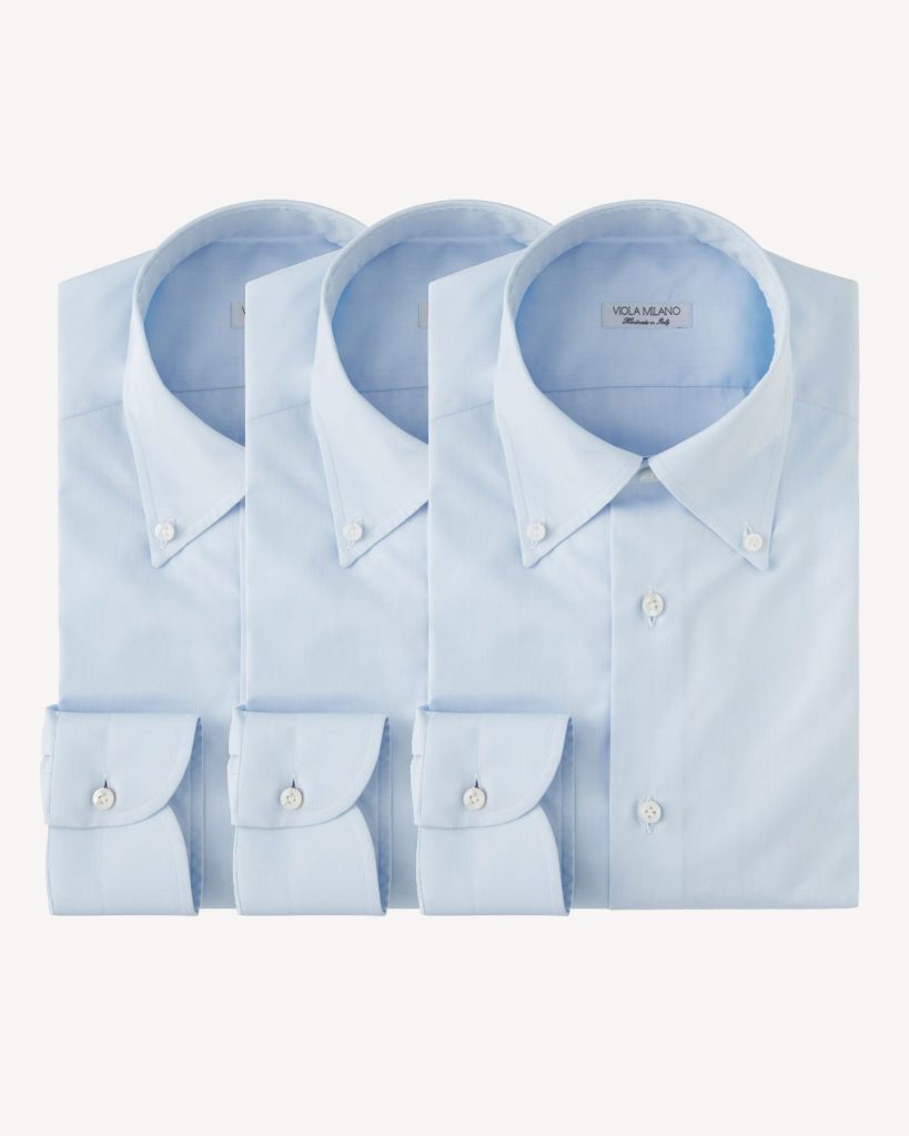 3 Classic Solid Package Button-Down Collar Shirt - Classic Blue
