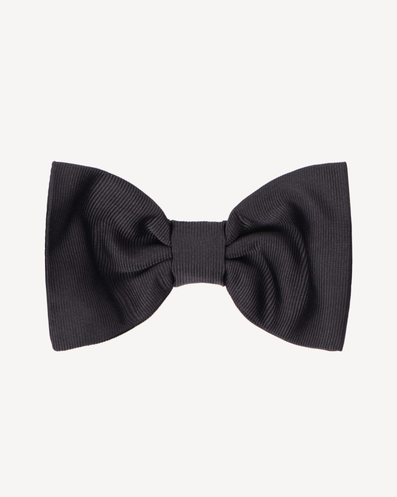 Charcoal Ready-tie Grosgrain Bow-tie