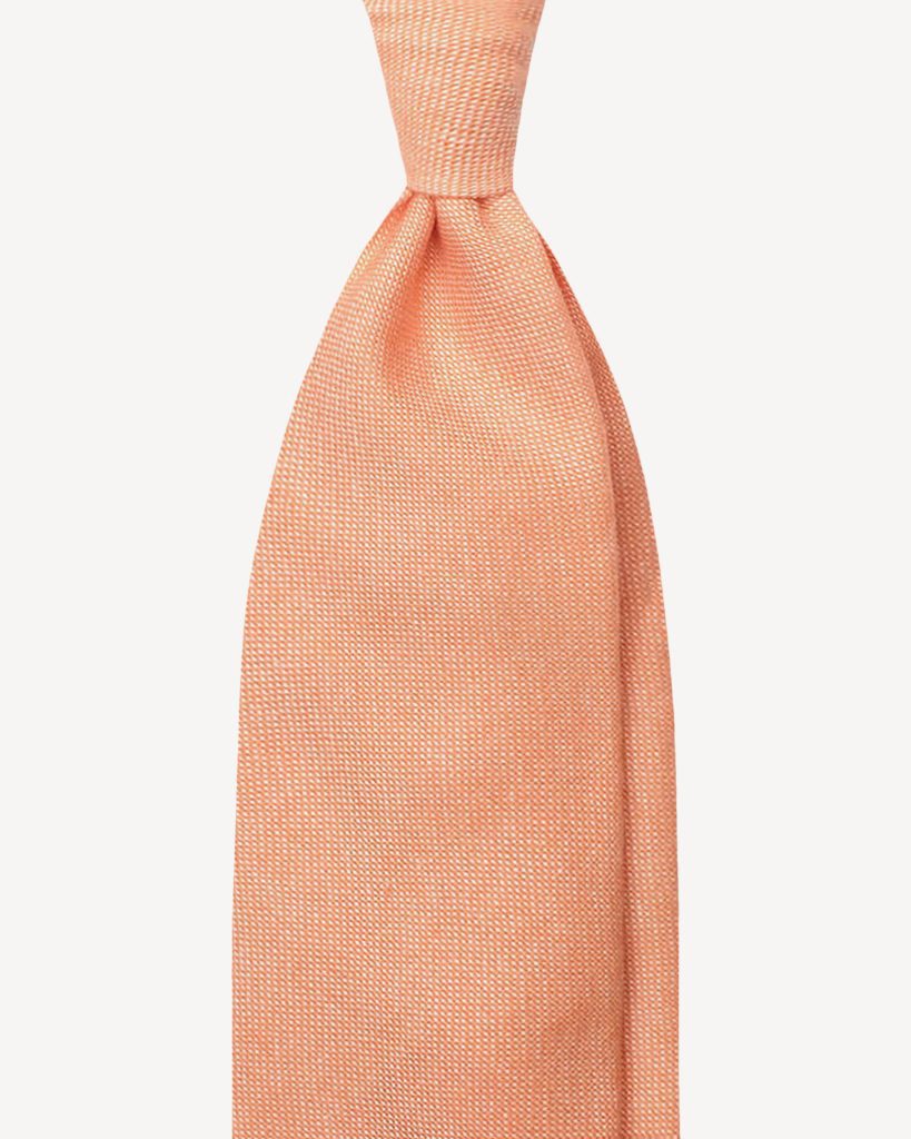 Solid 100% Italian Cashmere Tie - Orange