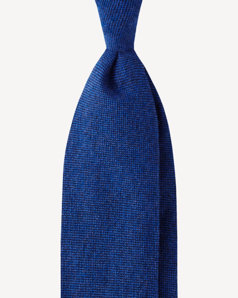 Solid 100% Italian Cashmere Tie - Denim