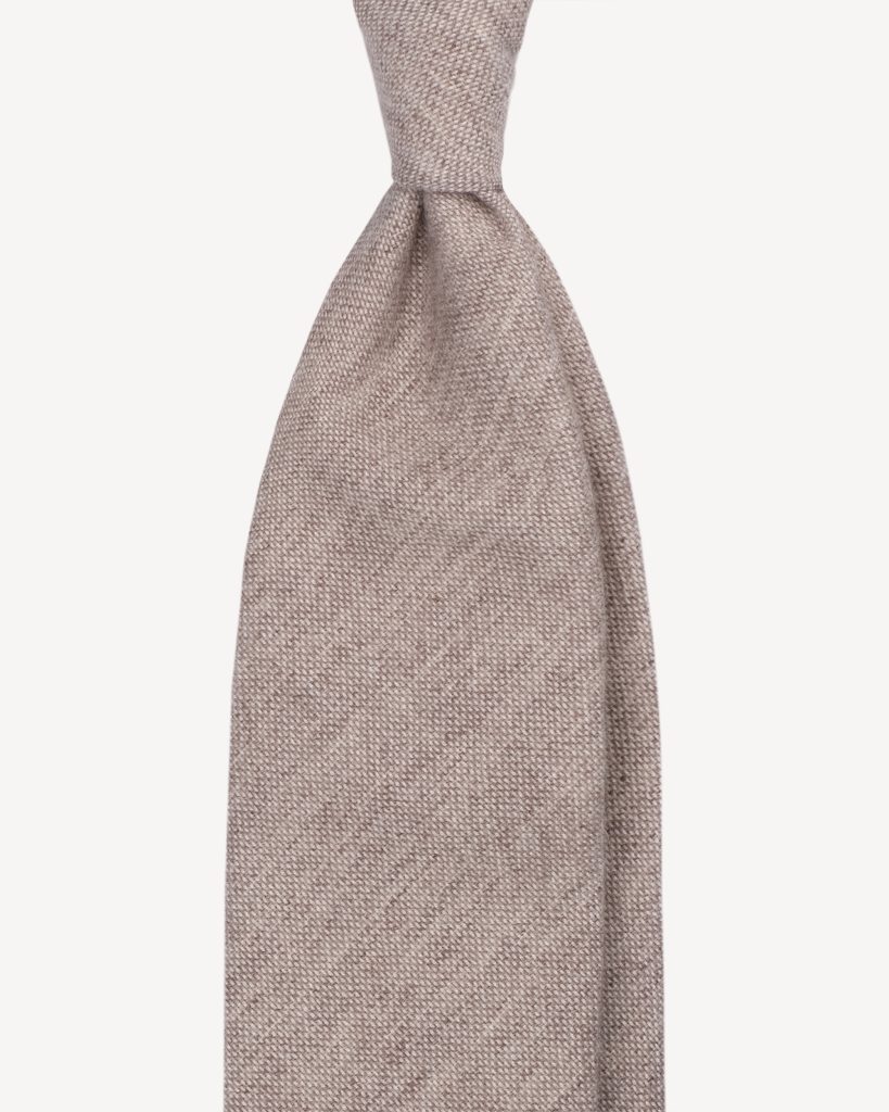 Solid 100% Italian Cashmere Tie - Mid Sand