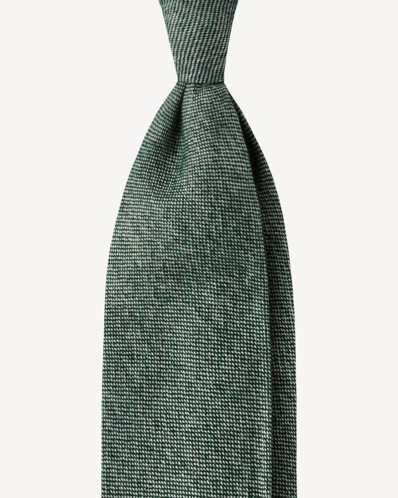 Solid 100% Italian Cashmere Tie - Verde