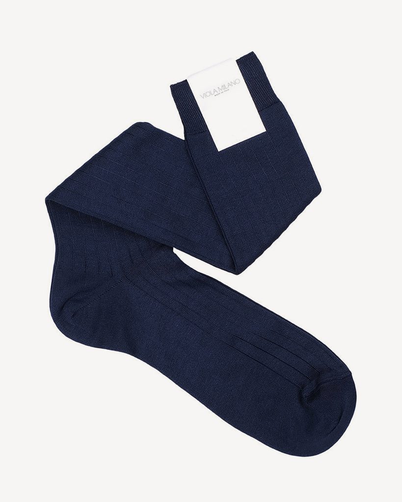 Solid Over-The-Calf  Socks – Denim Blue