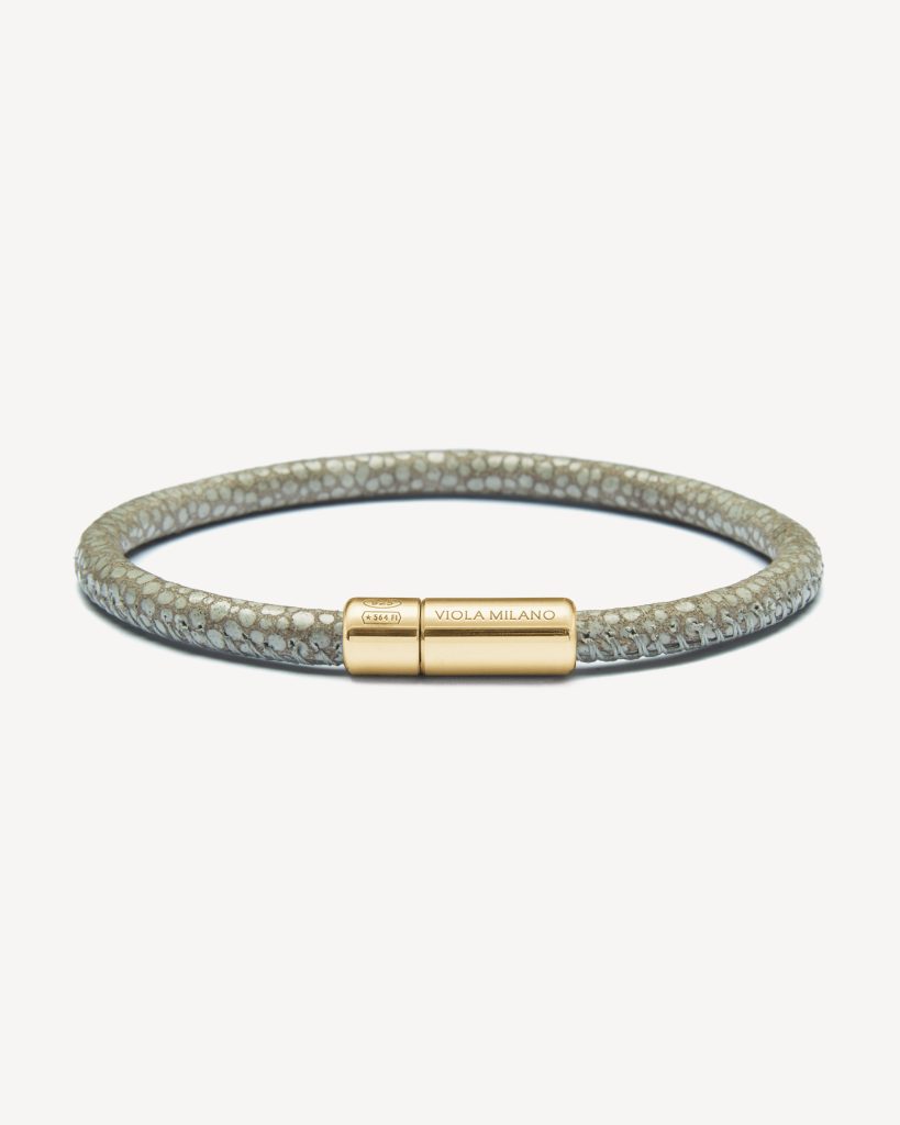 Stingray Genuine Italian Leather Bracelet - Green Steal