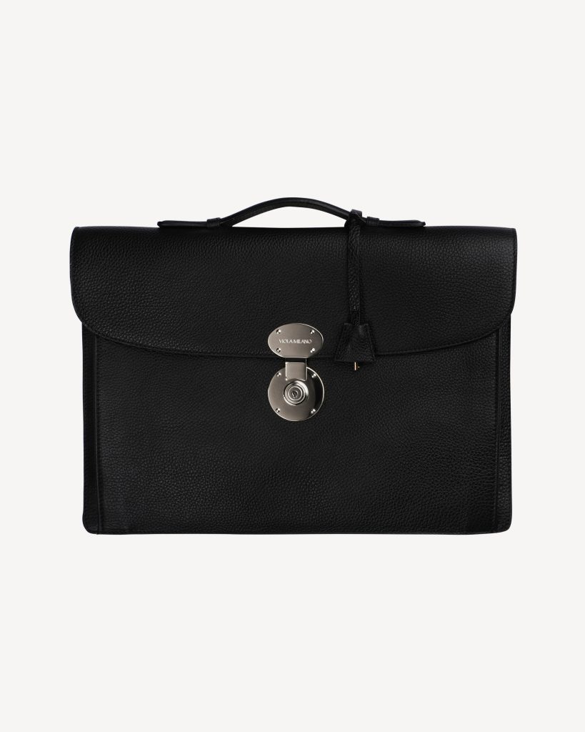 The Light City Silver Lock Briefcase - Black