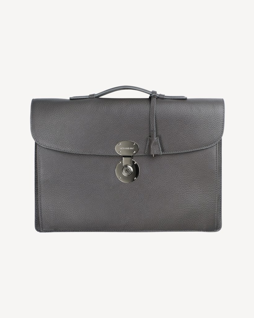 The Light City Silver Lock Briefcase - Grey