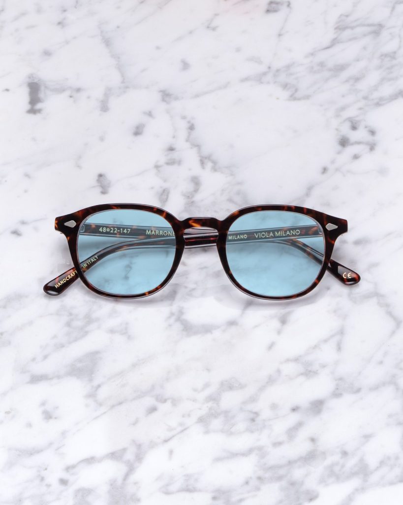 The Milano Sunglasses - Brown with Aqua lens