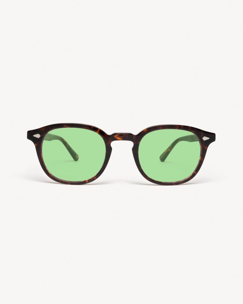The Milano Sunglasses - Brown with Light Green lens