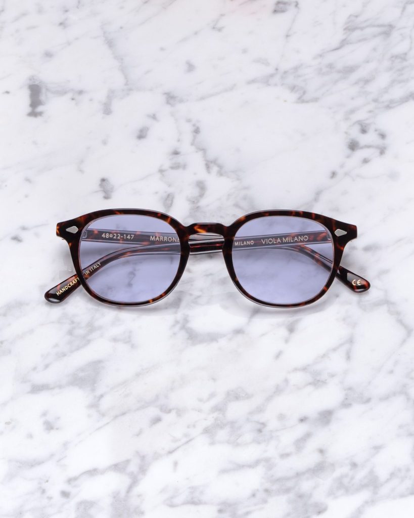 The Milano Sunglasses - Brown with Purple lens