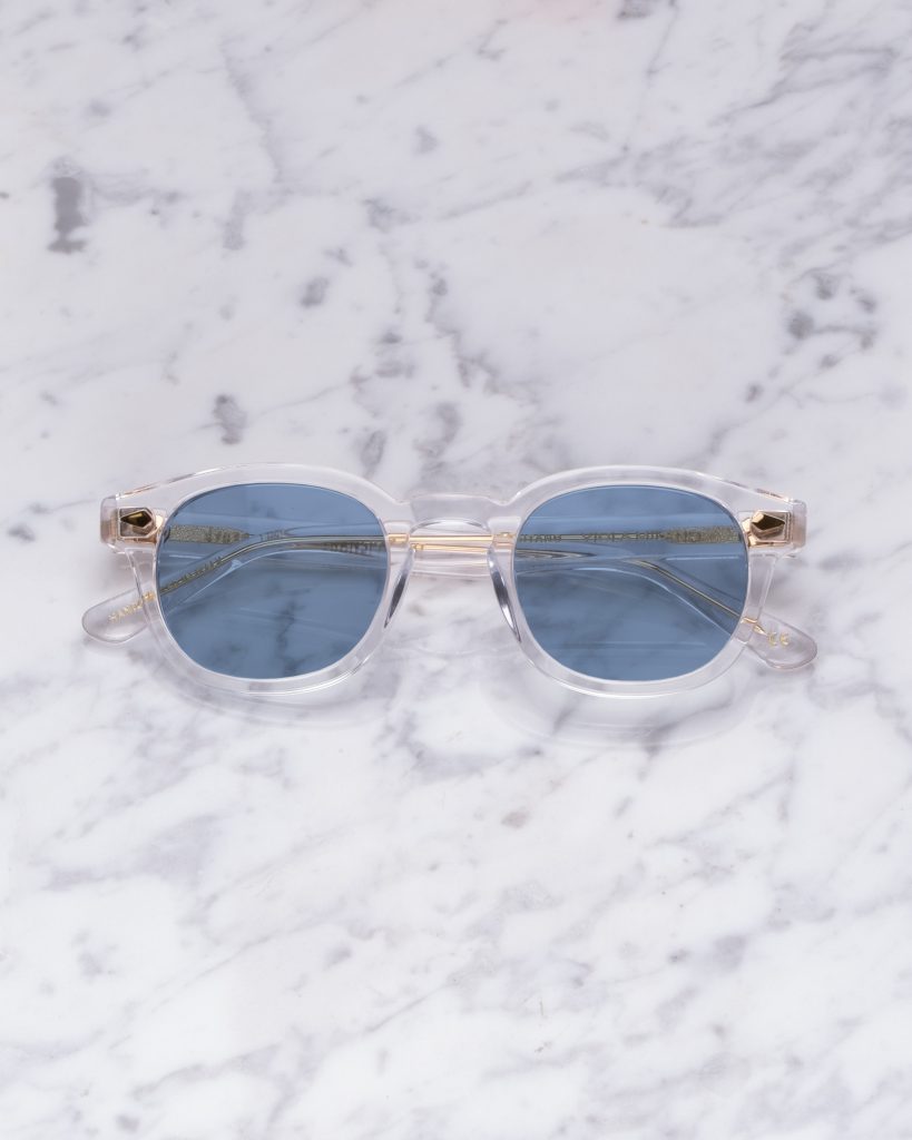 The Positano Sunglasses - Transparant with Blue Lens