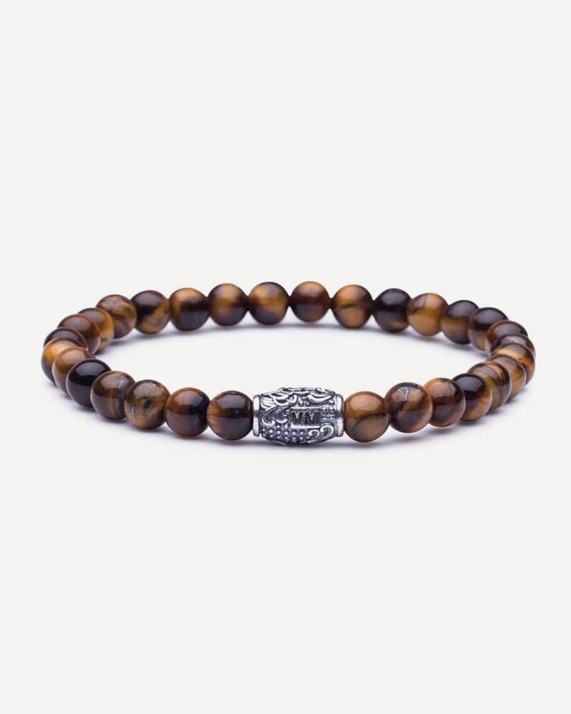 Natural 6 mm Gemstone Bracelet - Tiger Eye